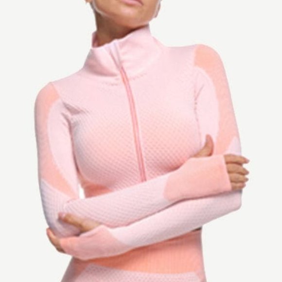 Pink Cropped Activewear Set Jacket - Picture 3 of 3